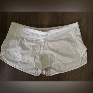 Lululemon Hottie Hot White Athletic Shorts
